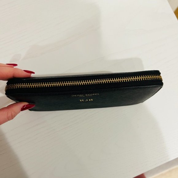 Black & Gold Henri Bendel Continental Wallet - Picture 2 of 8
